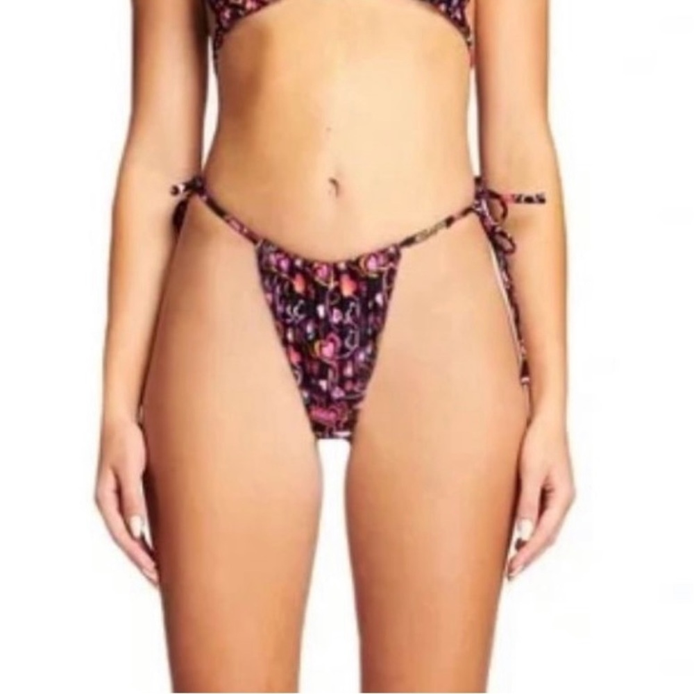 NWT I.AM.GIA | Arosa Side Tie Heart Print Be Mine Bikini Bottom Medium